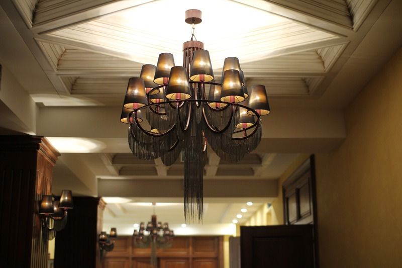 Orion Hotel Bisjkek Buitenkant foto A chandelier
