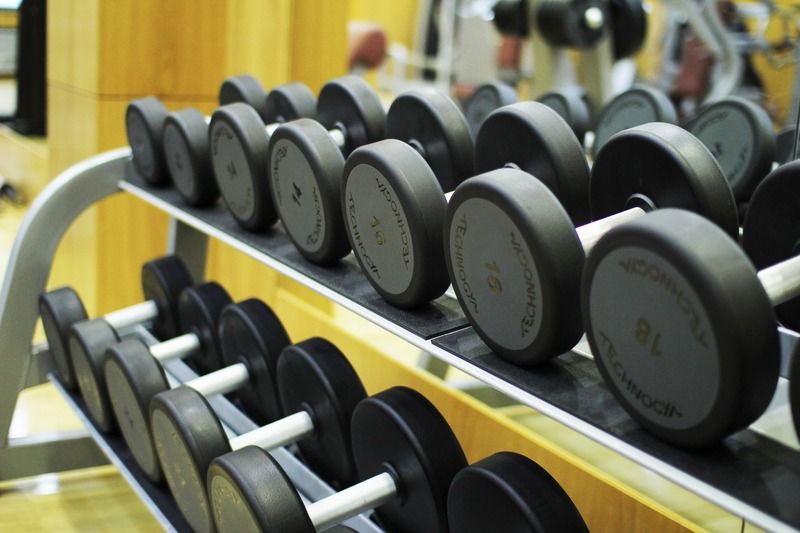 Orion Hotel Bisjkek Buitenkant foto Dumbbells on a rack